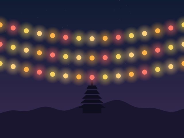 Illustration: Sample artwork: Night lanterns 2
