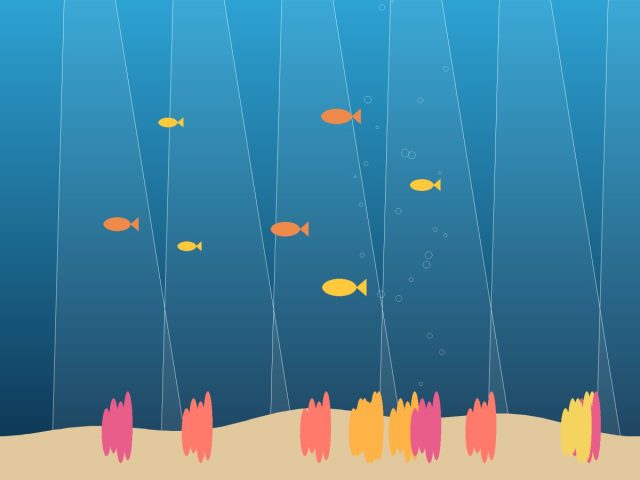 Illustration: Sample artwork: Reef and divers 2