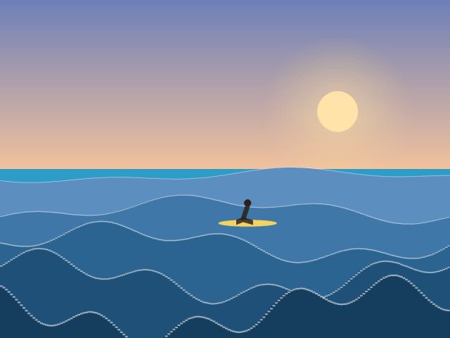 Illustration: Sample artwork: Surfer 2